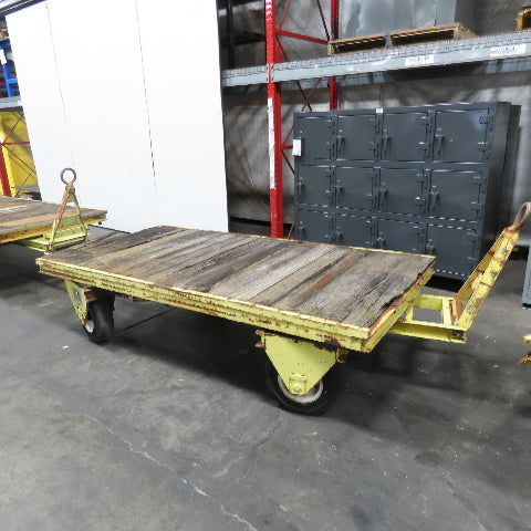 Quad Steer Tracker Heavy Duty Industrial Warehouse Wagon Cart 96"x 48" Set Of 4