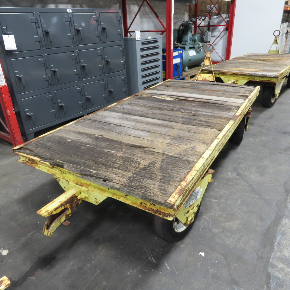 Quad Steer Tracker Heavy Duty Industrial Warehouse Wagon Cart 96"x 48" Set Of 4