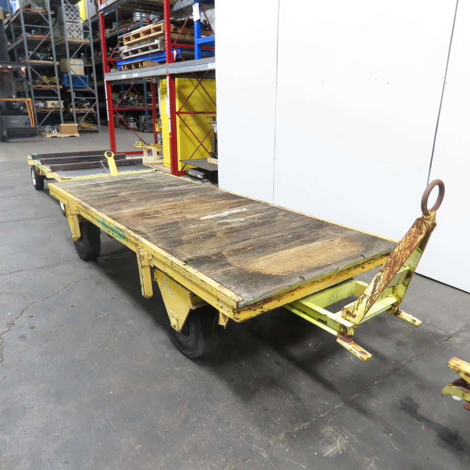 Quad Steer Tracker Heavy Duty Industrial Warehouse Wagon Cart 96"x 48" Set Of 4