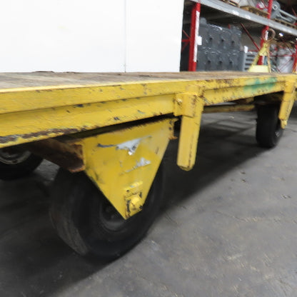 Quad Steer Tracker Heavy Duty Industrial Warehouse Wagon Cart 96"x 48" Set Of 4