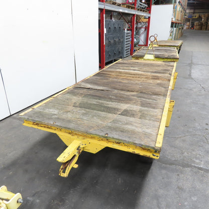 Quad Steer Tracker Heavy Duty Industrial Warehouse Wagon Cart 96"x 48" Set Of 4