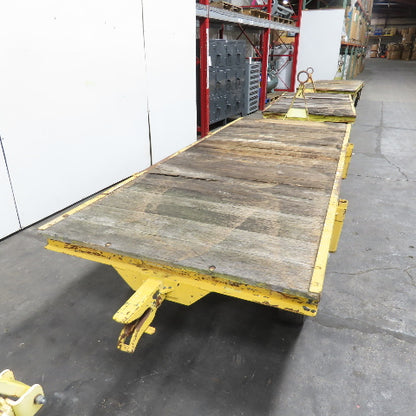 Quad Steer Tracker Heavy Duty Industrial Warehouse Wagon Cart 96"x 48" Set Of 4