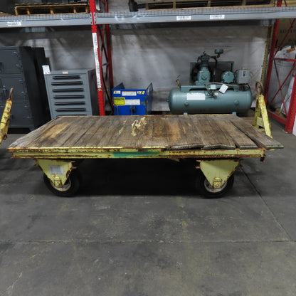 Quad Steer Tracker Heavy Duty Industrial Warehouse Wagon Cart 96"x 48" Set Of 4