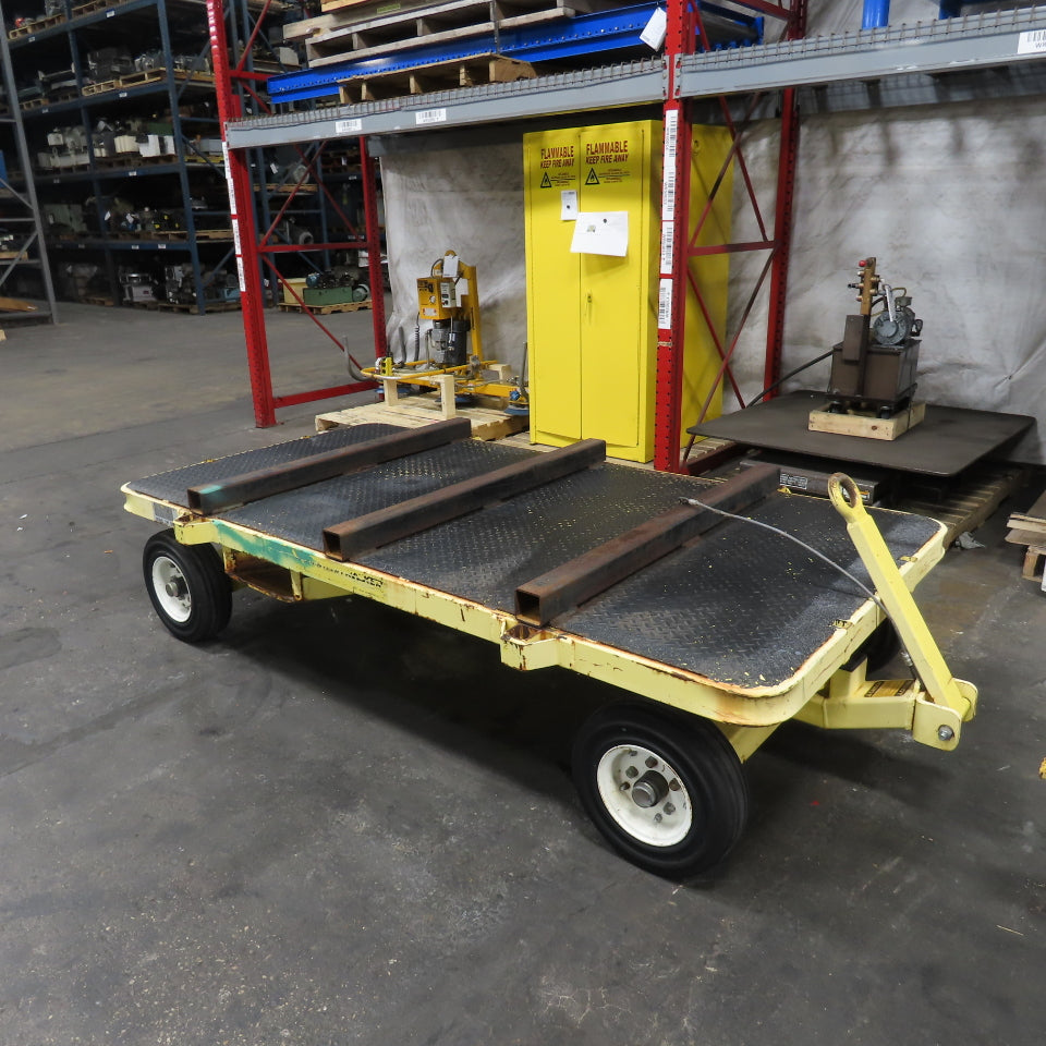 Quad Steer Tracker Heavy Duty Industrial Warehouse Wagon Cart 96"x 48" Set Of 4