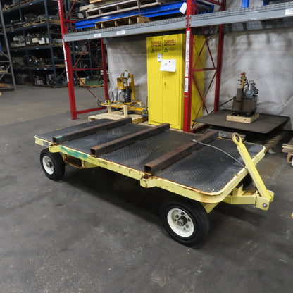 Quad Steer Tracker Heavy Duty Industrial Warehouse Wagon Cart 96"x 48" Set Of 4