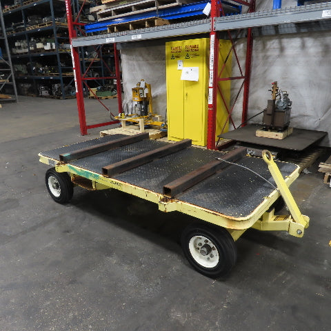 Quad Steer Tracker Heavy Duty Industrial Warehouse Wagon Cart 96"x 48" Set Of 4