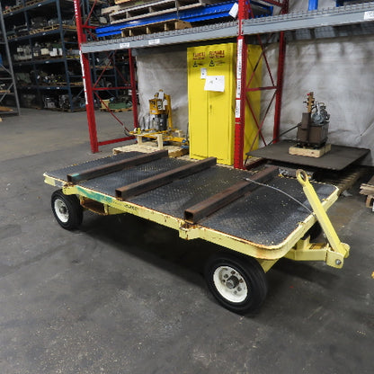 Quad Steer Tracker Heavy Duty Industrial Warehouse Wagon Cart 96"x 48" Set Of 4