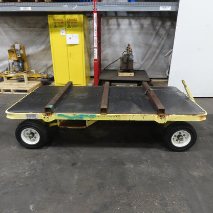 Quad Steer Tracker Heavy Duty Industrial Warehouse Wagon Cart 96"x 48" Set Of 4