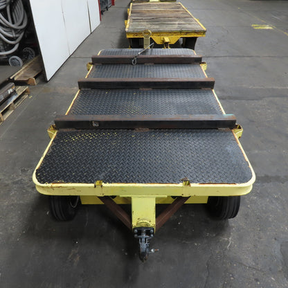 Quad Steer Tracker Heavy Duty Industrial Warehouse Wagon Cart 96"x 48" Set Of 4