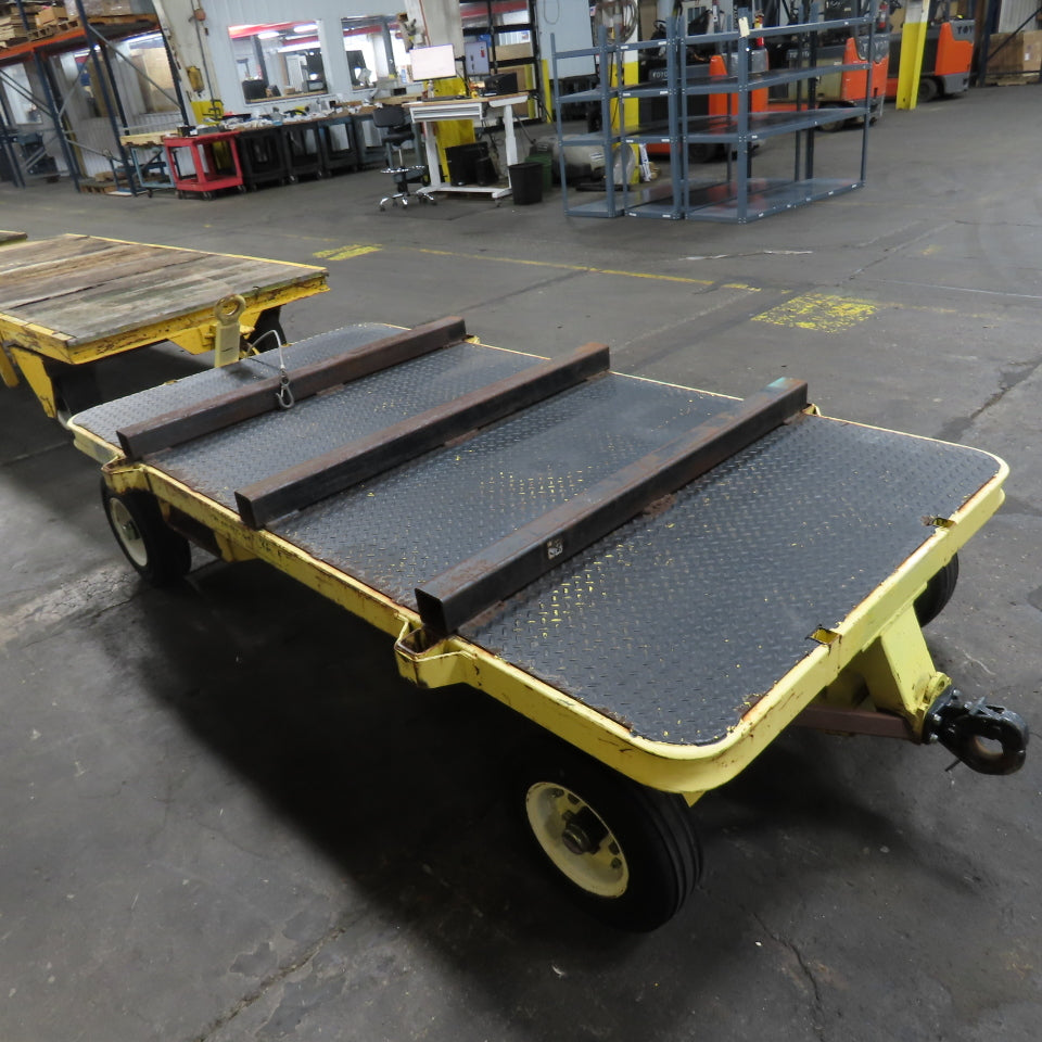 Quad Steer Tracker Heavy Duty Industrial Warehouse Wagon Cart 96"x 48" Set Of 4