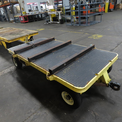Quad Steer Tracker Heavy Duty Industrial Warehouse Wagon Cart 96"x 48" Set Of 4