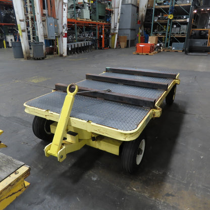 Quad Steer Tracker Heavy Duty Industrial Warehouse Wagon Cart 96"x 48" Set Of 4