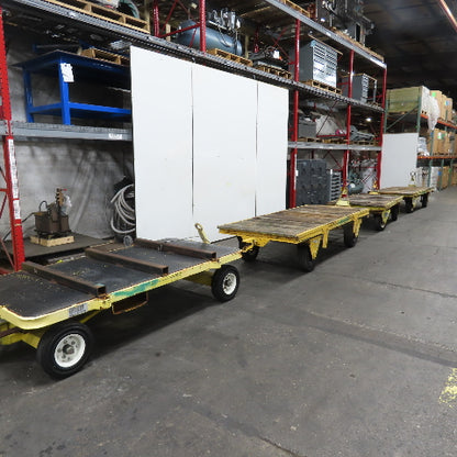 Quad Steer Tracker Heavy Duty Industrial Warehouse Wagon Cart 96"x 48" Set Of 4