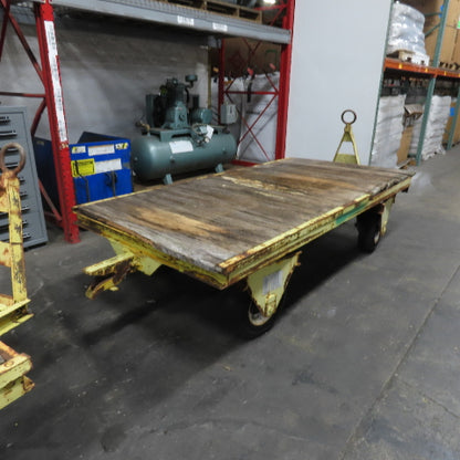 Quad Steer Tracker Heavy Duty Industrial Warehouse Wagon Cart 96"x 48" Set Of 4