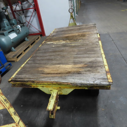 Quad Steer Tracker Heavy Duty Industrial Warehouse Wagon Cart 96"x 48" Set Of 4