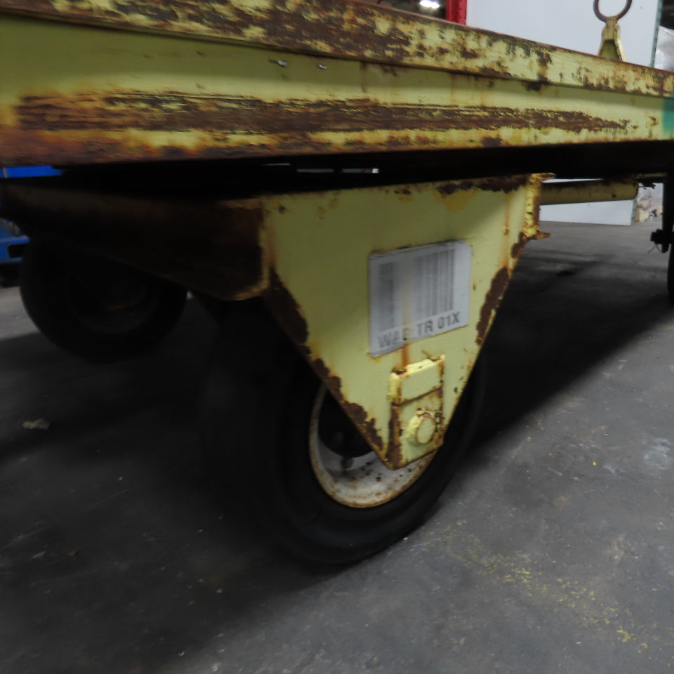 Quad Steer Tracker Heavy Duty Industrial Warehouse Wagon Cart 96"x 48" Set Of 4