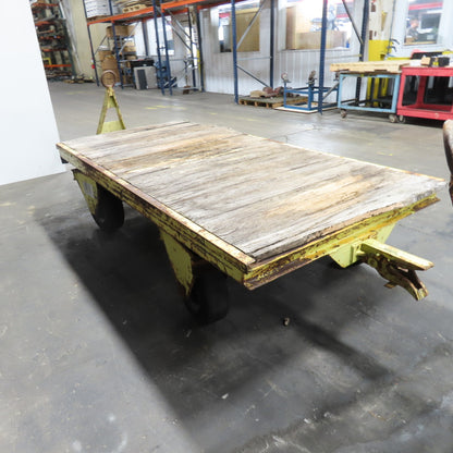 Quad Steer Tracker Heavy Duty Industrial Warehouse Wagon Cart 96"x 48" Set Of 4