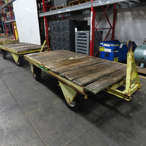 Quad Steer Tracker Heavy Duty Industrial Warehouse Wagon Cart 96"x 48" Set Of 4