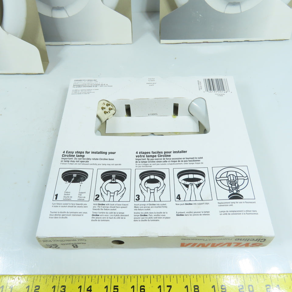 Sylvania FC8T9/CW/RS Circline Cool White Florescent Light Bulb 8" 22 Watts Lot/5