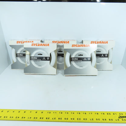 Sylvania FC8T9/CW/RS Circline Cool White Florescent Light Bulb 8" 22 Watts Lot/5