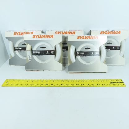 Sylvania FC8T9/CW/RS Circline Cool White Florescent Light Bulb 8" 22 Watts Lot/5