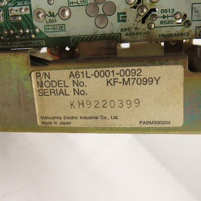 Fanuc A05B-2051-C102 A61L-0001-0092 CRT/KB Operator Control Panel