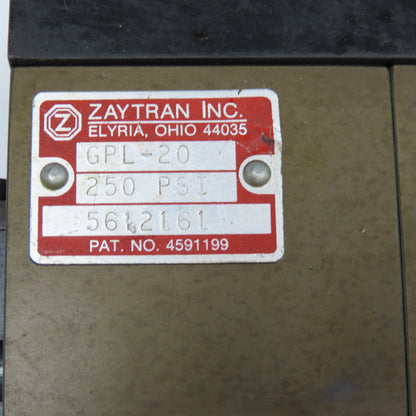 Zaytran GPL-20 1/2" Stroke Parallel Gripper Mills Specialty TS200-1.0 Actuator