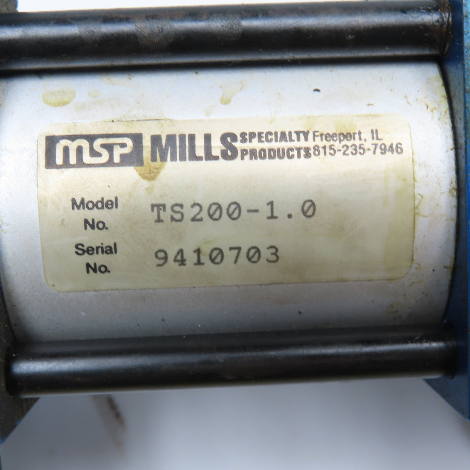 Zaytran GPL-20 1/2" Stroke Parallel Gripper Mills Specialty TS200-1.0 Actuator