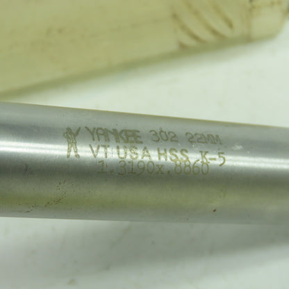Yankee 302 22mm Cap Screw Counter Bore Reamer HSS K-5 1.3190 x .8860