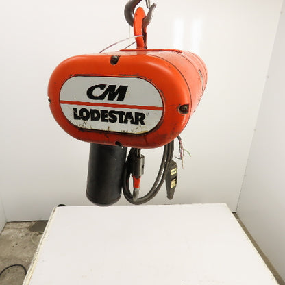 CM Lodestar Model L 1 Ton 2000LB Electric Chain Hoist 10' Lift 16FPM 230/460V