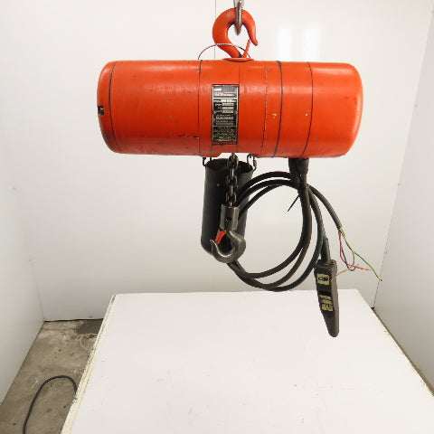 CM Lodestar Model L 1 Ton 2000LB Electric Chain Hoist 10' Lift 16FPM 230/460V