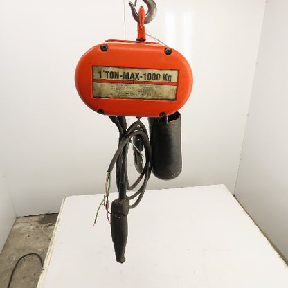 CM Lodestar Model L 1 Ton 2000LB Electric Chain Hoist 10' Lift 16FPM 230/460V