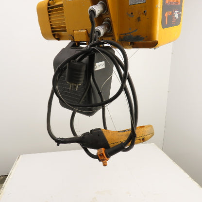 Harrington NER010L 1 Ton 2000LB Electric Chain Hoist 15' Lift 10FPM 230/460V 3PH