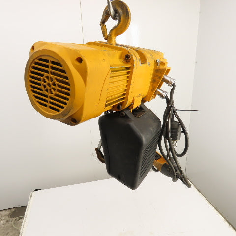 Harrington NER010L 1 Ton 2000LB Electric Chain Hoist 15' Lift 10FPM 230/460V 3PH