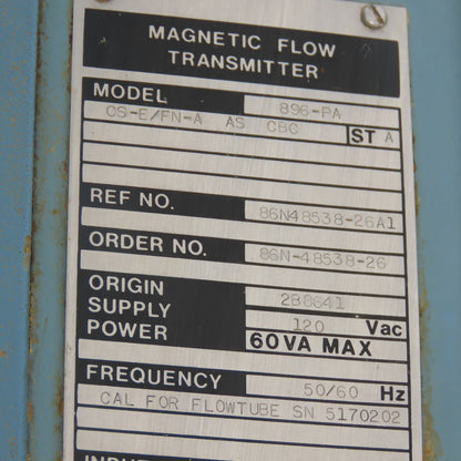 Foxboro 896-PA CS-E/FN-A Magnetic Flow Transmitter 120V 60VA 4-20mA ST A
