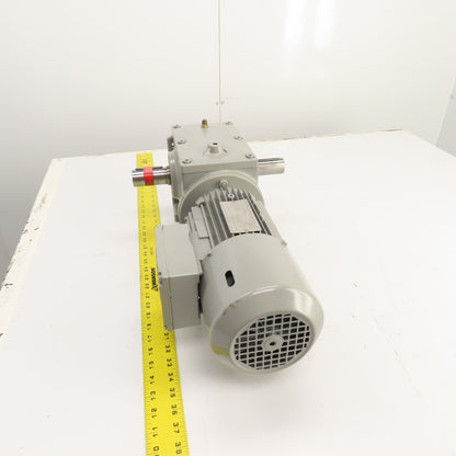 SEW-Eurodrive 0.75kW Dual Shaft Gear Motor & Reducer 230V 50HZ 9.6RPM W/ Brake