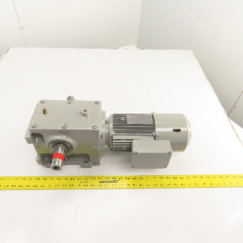 SEW-Eurodrive 0.75kW Dual Shaft Gear Motor & Reducer 230V 50HZ 9.6RPM W/ Brake