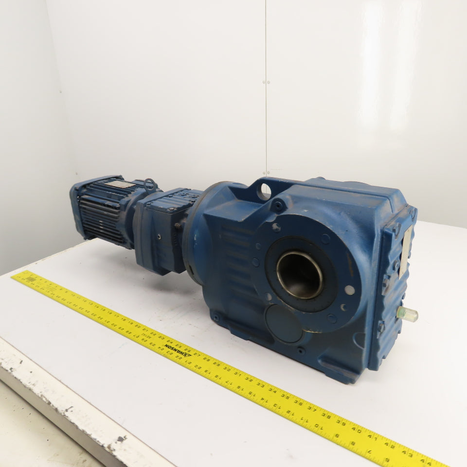 SEW-Eurodrive KT87/T R57 DRN90L4 2HP Gear Motor & Parallel Reducer 8.8RPM Out