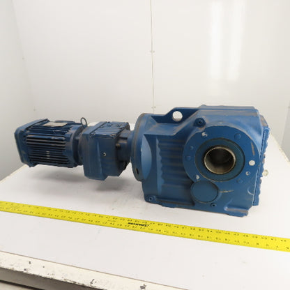 SEW-Eurodrive KT87/T R57 DRN90L4 2HP Gear Motor & Parallel Reducer 8.8RPM Out