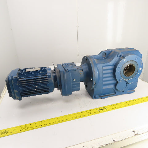 SEW-Eurodrive KT87/T R57 DRN90L4 2HP Gear Motor & Parallel Reducer 8.8RPM Out
