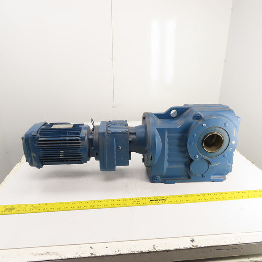 SEW-Eurodrive KT87/T R57 DRN90L4 2HP Gear Motor & Parallel Reducer 8.8RPM Out
