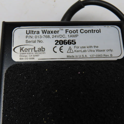 Kerr Lab 013-768 Ultra Waxer Foot Control 24VDC 1A New/Used Lot Of 2