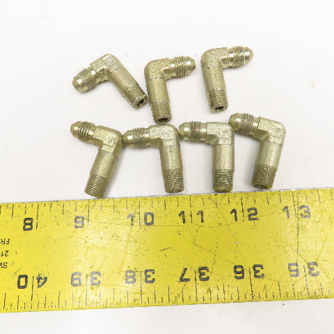 Parker 1/4" JIC Male Flare x 1/8" NPT 90° Long Elbow Lot Of 7