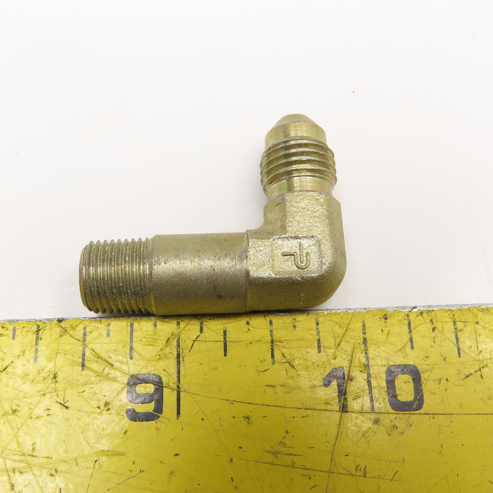 Parker 1/4" JIC Male Flare x 1/8" NPT 90° Long Elbow Lot Of 7