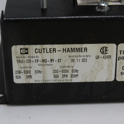 Cutler Hammer TRU-075-FP-M0-BY-ST 80HP 3Ph Soft Start Motor Starter 200-600V