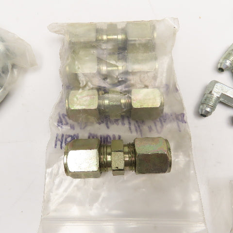 Parker Male Female JIC Elbow Union Steel Hydraulic Fitting Assortment 16Lbs.