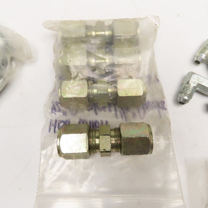 Parker Male Female JIC Elbow Union Steel Hydraulic Fitting Assortment 16Lbs.