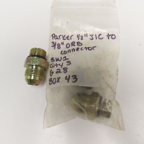 Parker Male Female JIC Elbow Union Steel Hydraulic Fitting Assortment 16Lbs.