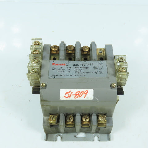Furnas 22DP32A*E6 Size 1 Motor Starter Contactor 600V 27A 120V Coil