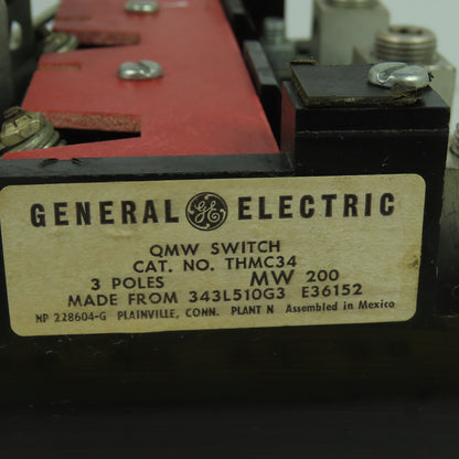 General Electric THMC34 QMW 3-Pole Fusible Disconnect Switch 600V 200A
